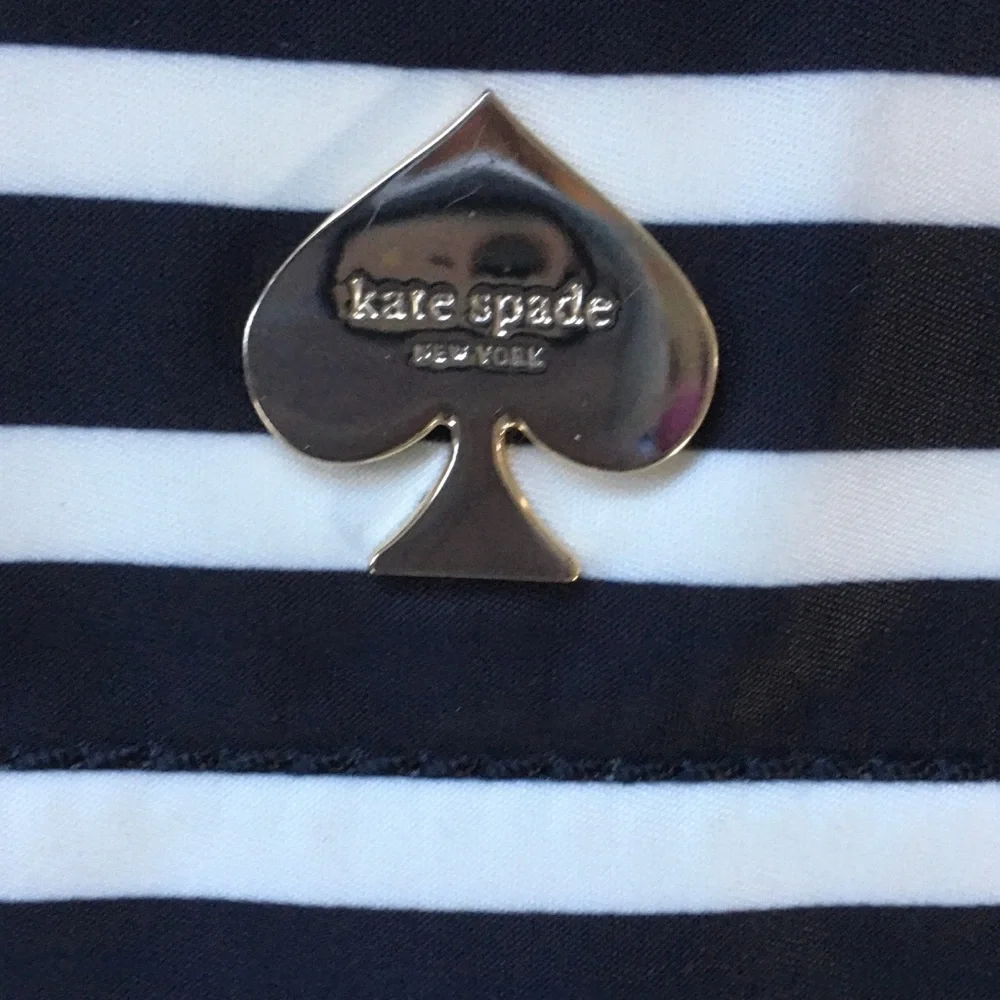 Kate Spade Black White  Striped Cammy Crossbody Bag_7